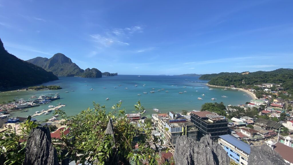 A view of El Nido, The Philippines from the highest peak.